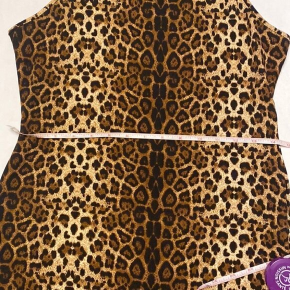 LEOPARD Print Mini Dress Stretchy Size M - Picture 8 of 12